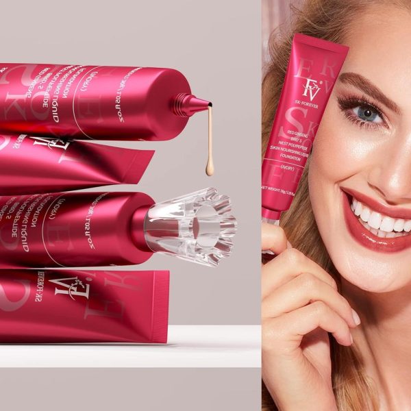 Makeup Fv Foundation Waterproof With Medium Coverage, Oil-free & Long Lasting, Matte orever Foundation For Oily/normal Skin, Forever Liquid Makeup Foundation For Face, 30g Ivory